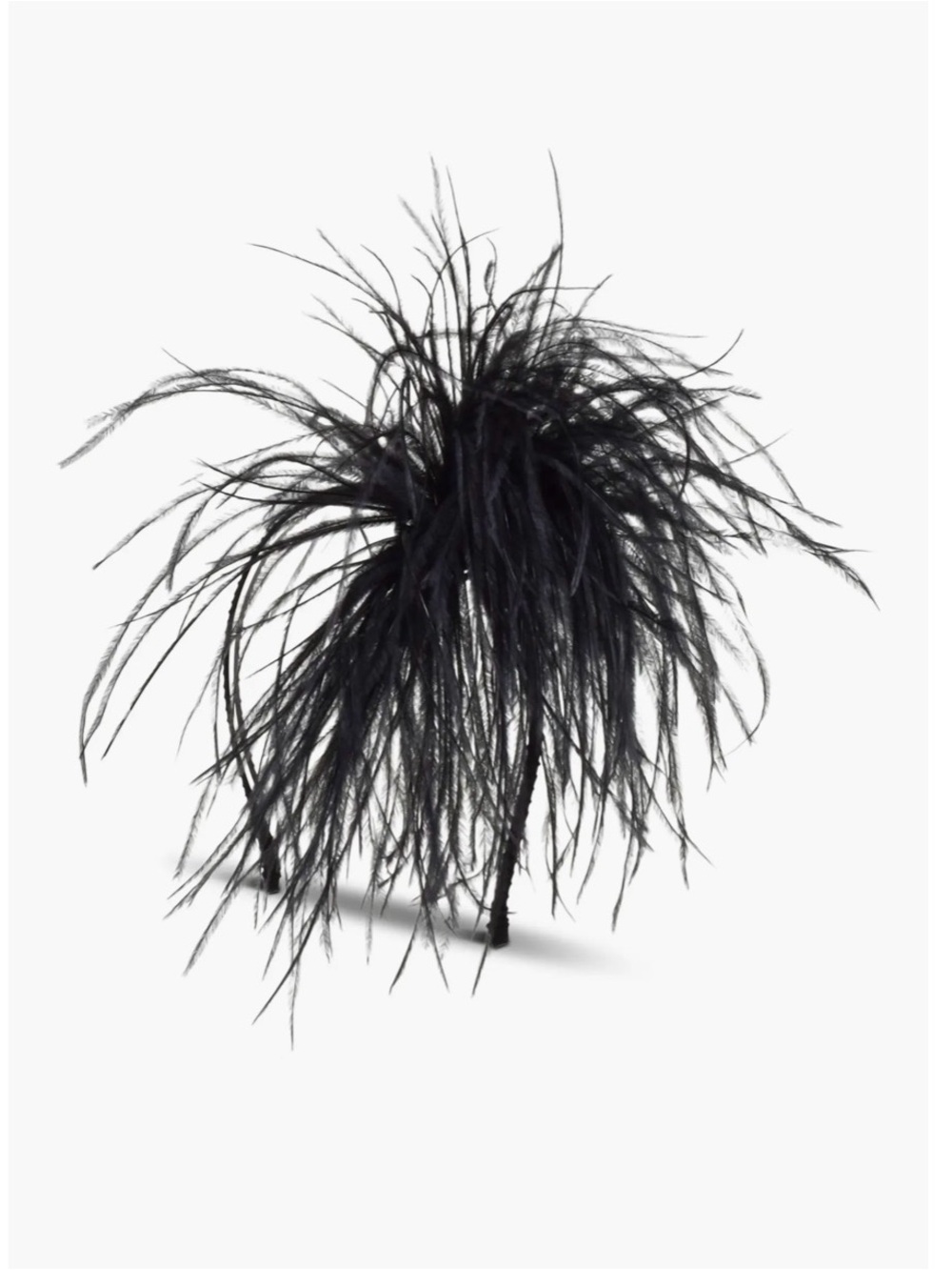 Gigi Burris Millinery Women's Black Feather Headband Hair Accessory Gwynnie